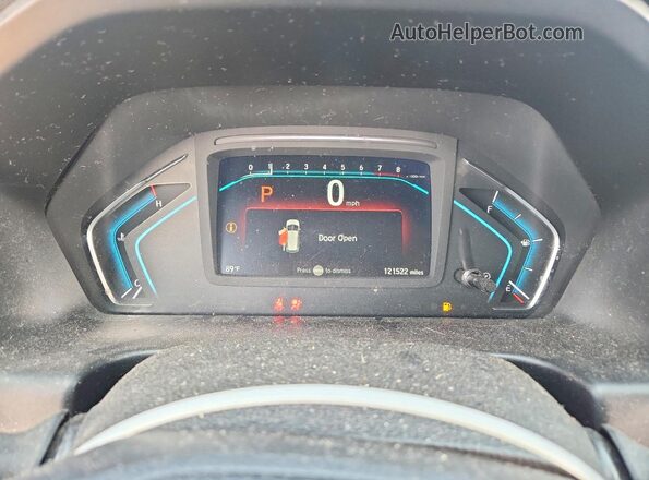 5FNRL6H76KB008076 2019 HONDA ODYSSEY Gray ხელსაწყოთა პანელის ხედი