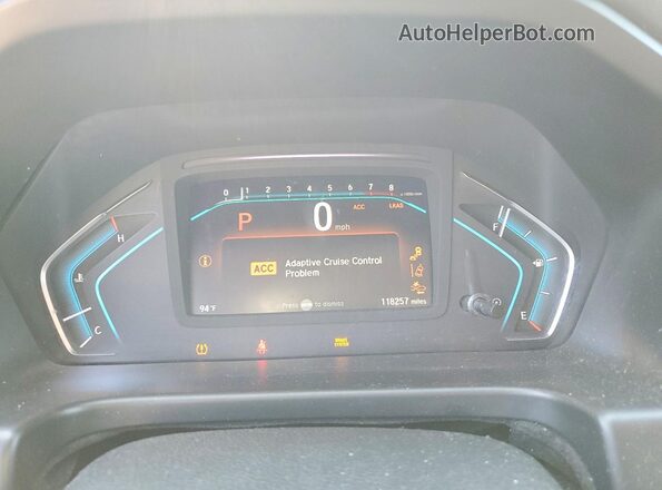5FNRL6H76KB067953 2019 HONDA ODYSSEY Gray Vista del cuadro de instrumentos