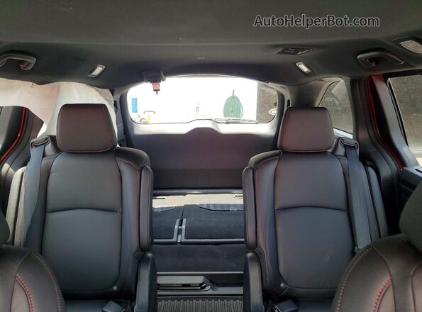 5FNRL6H76RB043825 2024 HONDA ODYSSEY Red Rear seats view