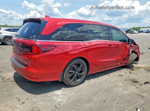 5FNRL6H76RB043825 2024 HONDA ODYSSEY Red Rear right