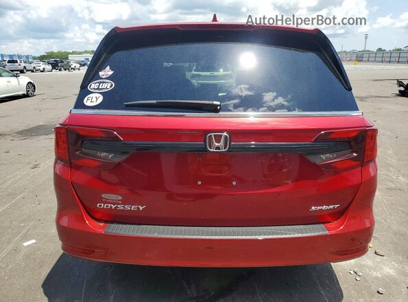 5FNRL6H76RB043825 2024 HONDA ODYSSEY Red Rear view