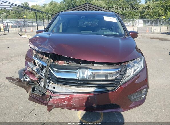 5FNRL6H77JB097137 2018 HONDA ODYSSEY Burgundy Դիմացի տեսք