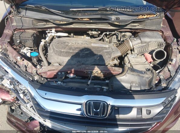 5FNRL6H77JB097137 2018 HONDA ODYSSEY Burgundy Հետևի տեսք