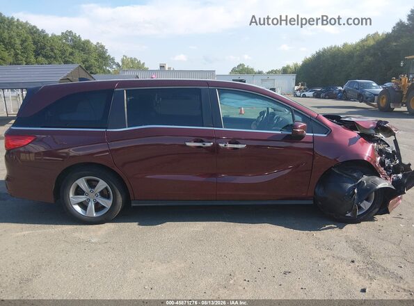 5FNRL6H77JB097137 2018 HONDA ODYSSEY Burgundy Սալոնի հետևի տեսք