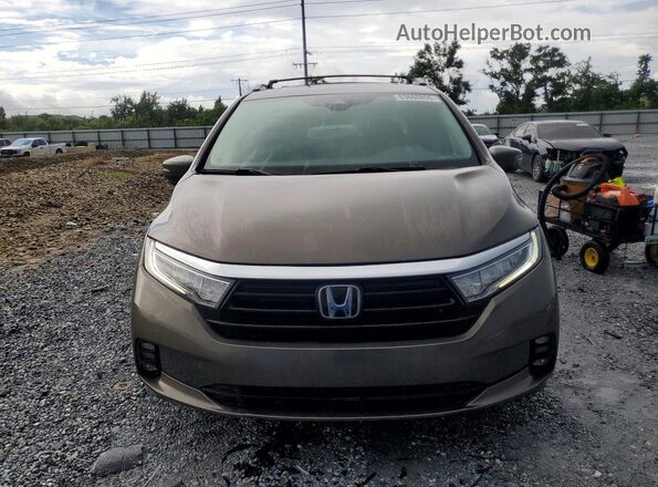 5FNRL6H77NB041348 2022 HONDA ODYSSEY Brown Դիմացի տեսք