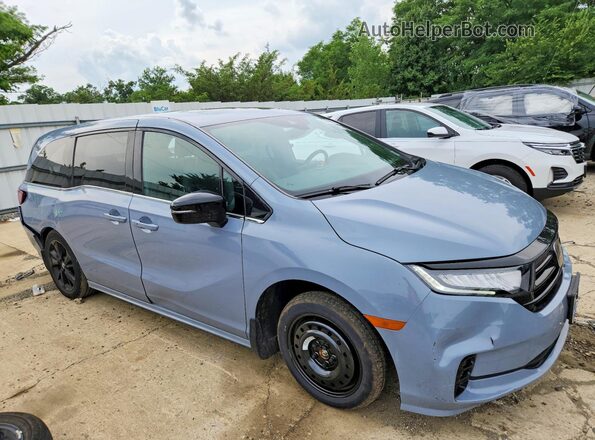 5FNRL6H77RB063002 2024 HONDA ODYSSEY Blue Przód prawy