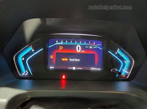 5FNRL6H78KB121107 2019 HONDA ODYSSEY Черный Вид щитка приборов