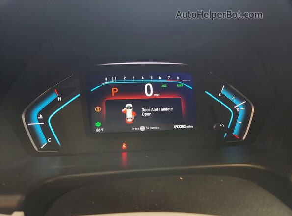 5FNRL6H78LB070774 2020 HONDA ODYSSEY White Вид щитка приладів