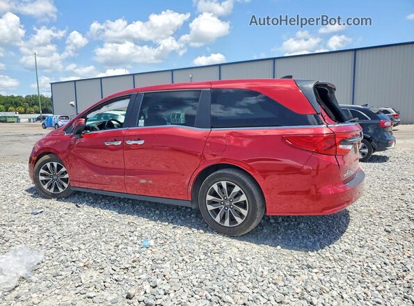 5FNRL6H78NB004342 2022 HONDA ODYSSEY Red Trasero izquierdo