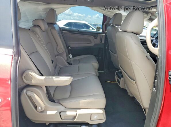 5FNRL6H78NB004342 2022 HONDA ODYSSEY Red Vista interior trasera