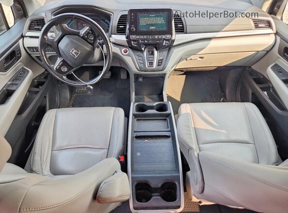 5FNRL6H79JB021256 2018 HONDA ODYSSEY Gray Առջևի վահանակի տեսք