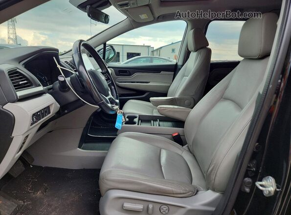 5FNRL6H79JB056279 2018 HONDA ODYSSEY Black Widok wnętrza z przodu