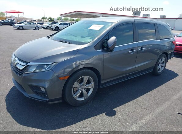5FNRL6H79KB008086 2019 HONDA ODYSSEY Gray Առջևի ձախ երեք քառորդ տեսարան