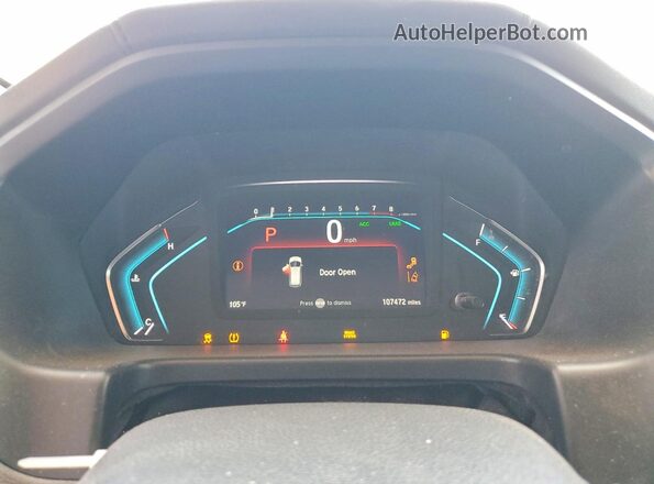 5FNRL6H79KB028354 2019 HONDA ODYSSEY Silver Instrument cluster view