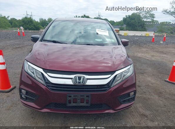 5FNRL6H79KB129698 2019 HONDA ODYSSEY Maroon Instrument cluster view
