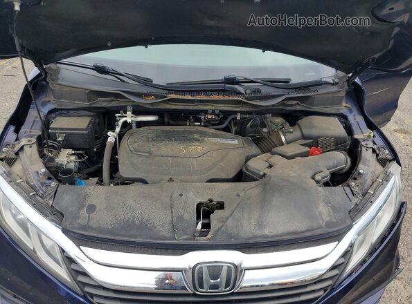 5FNRL6H7XKB073965 2019 HONDA ODYSSEY Blue ძრავის განყოფილების ხედი