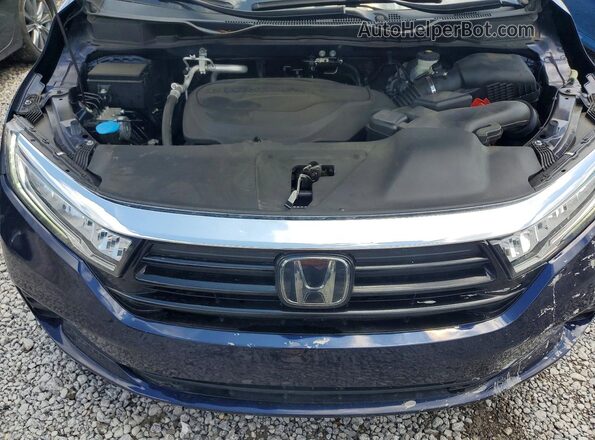 5FNRL6H7XNB006450 2022 HONDA ODYSSEY Blue Widok komory silnika