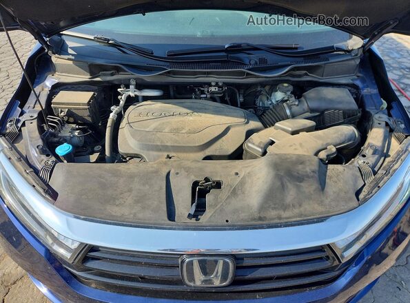 5FNRL6H84NB044670 2022 HONDA ODYSSEY Blue ძრავის განყოფილების ხედი