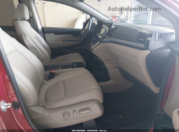5FNRL6H84NB057547 2022 HONDA ODYSSEY Red Widok wnętrza z przodu
