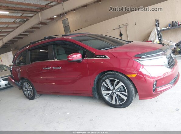5FNRL6H84NB057547 2022 HONDA ODYSSEY Red Widok wnętrza z tyłu