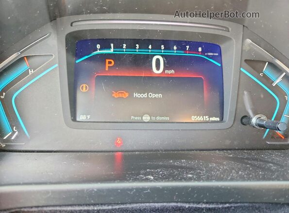 5FNRL6H87KB093924 2019 HONDA ODYSSEY Silver ხელსაწყოთა პანელის ხედი