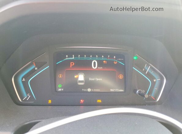 5FNRL6H88NB029024 2022 HONDA ODYSSEY Gray ხელსაწყოთა პანელის ხედი