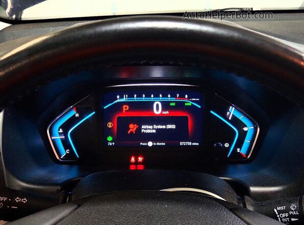 5FNRL6H89JB078694 2018 HONDA ODYSSEY Blue Instrument cluster view