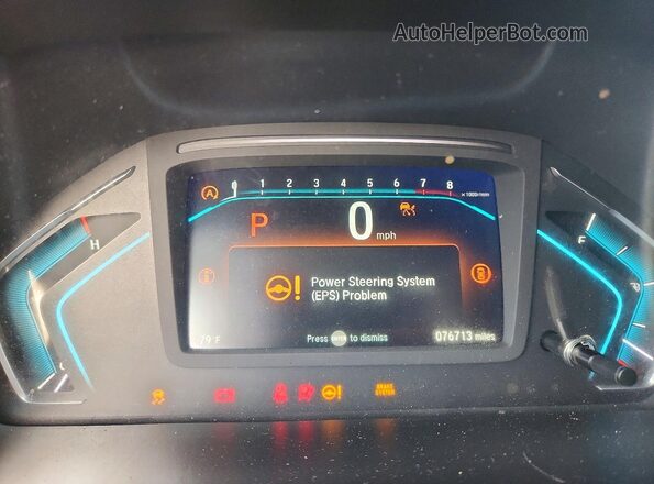 5FNRL6H8XNB048691 2022 HONDA ODYSSEY Серебряный Вид щитка приборов