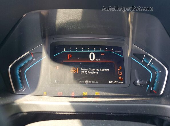 5FNRL6H91LB010644 2020 HONDA ODYSSEY Gray Սարքավորումների վահանակի տեսք