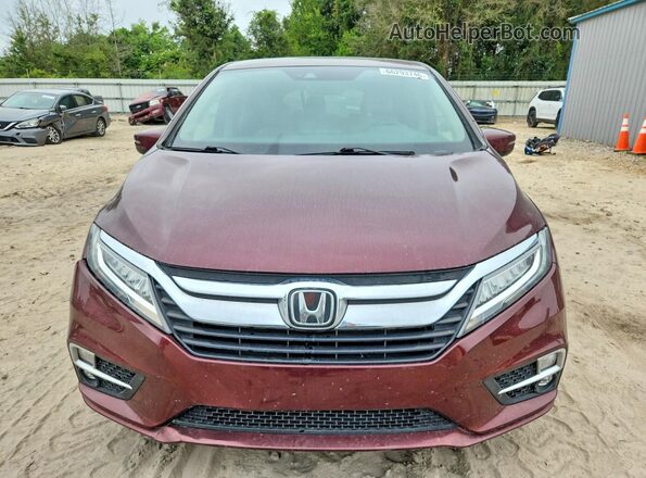 5FNRL6H92JB035792 2018 HONDA ODYSSEY Maroon Front view