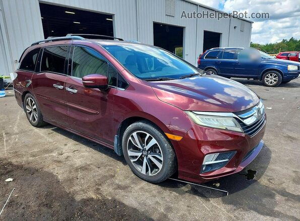 5FNRL6H92KB021411 2019 HONDA ODYSSEY Бордовый Передняя правая четверть