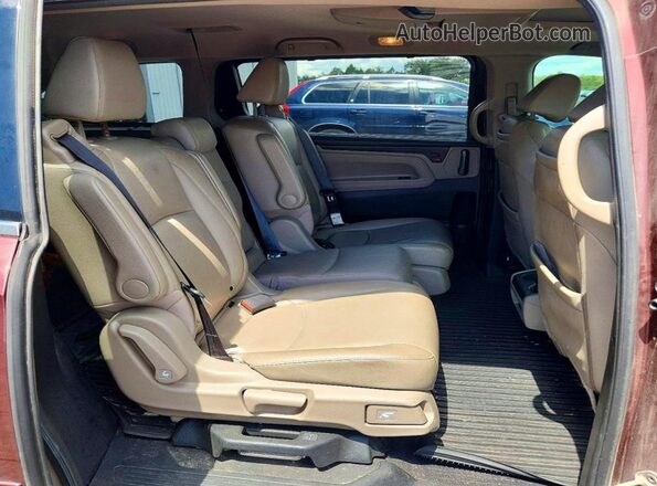 5FNRL6H92KB021411 2019 HONDA ODYSSEY Бордовый Вид задней части салона