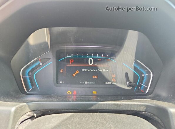 5FNRL6H92KB021411 2019 HONDA ODYSSEY Бордовый Вид щитка приборов