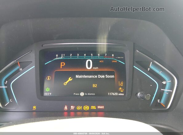 5FNRL6H93KB004147 2019 HONDA ODYSSEY White Vista de los asientos traseros