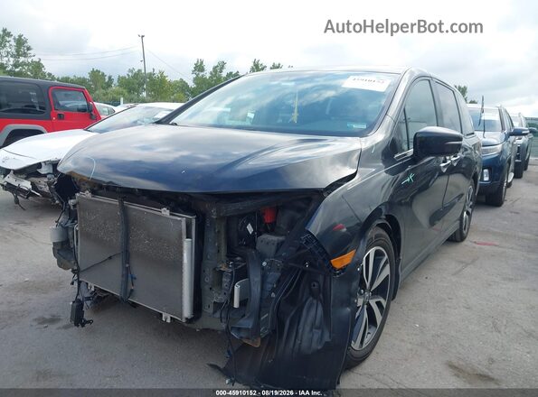 5FNRL6H98JB081241 2018 HONDA ODYSSEY Black Առջևի ձախ երեք քառորդ տեսարան