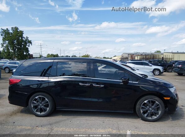 5FNRL6H9XNB051602 2022 HONDA ODYSSEY Black Widok wnętrza z tyłu