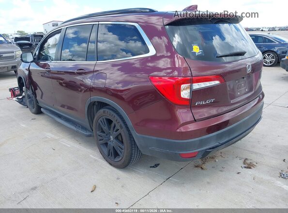 5FNYF5H20NB018155 2022 HONDA PILOT Burgundy Հետևի ձախ