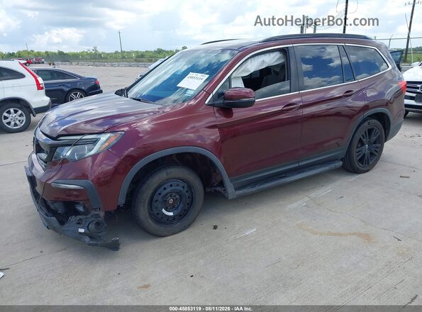 5FNYF5H20NB018155 2022 HONDA PILOT Burgundy Առջևի ձախ երեք քառորդ տեսարան