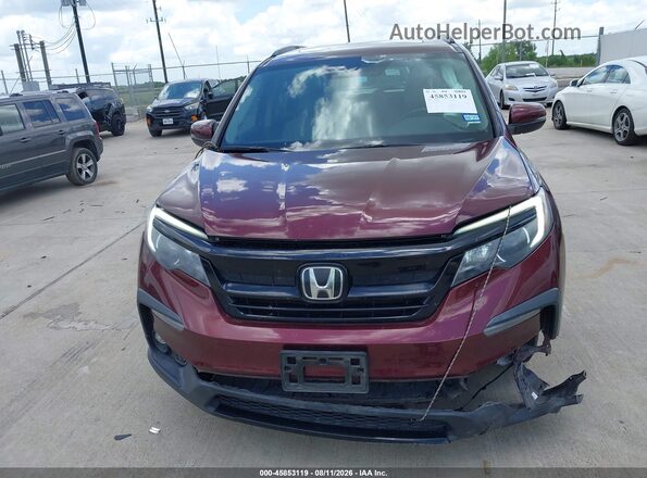 5FNYF5H20NB018155 2022 HONDA PILOT Burgundy Սարքավորումների վահանակի տեսք