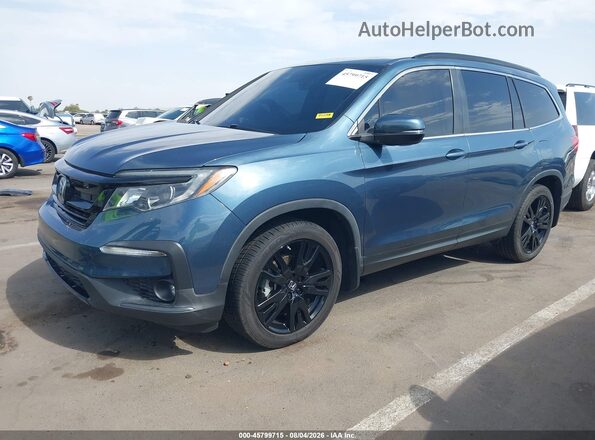 5FNYF5H22NB019114 2022 HONDA PILOT Синий Передняя левая четверть