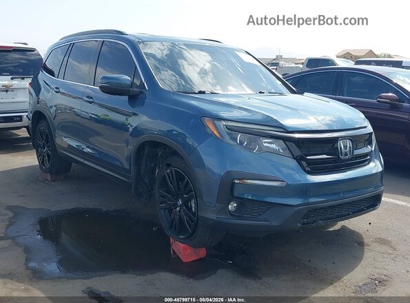 5FNYF5H22NB019114 2022 HONDA PILOT Синий Вид спереди