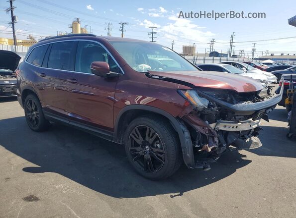 5FNYF5H26NB034456 2022 HONDA PILOT Maroon Przód prawy