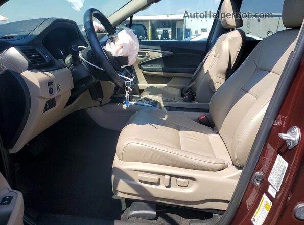 5FNYF5H26NB034456 2022 HONDA PILOT Maroon Widok wnętrza z przodu