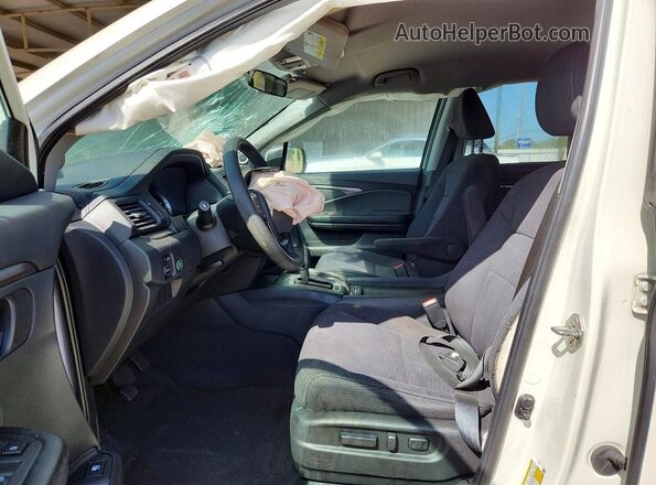 5FNYF5H30JB003416 2018 HONDA PILOT White Vista interior delantera