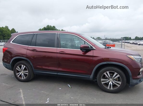 5FNYF5H47JB007472 2018 HONDA PILOT Burgundy უკანა სალონის ხედი