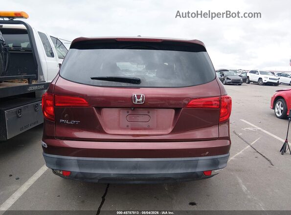 5FNYF5H47JB007472 2018 HONDA PILOT Burgundy 
