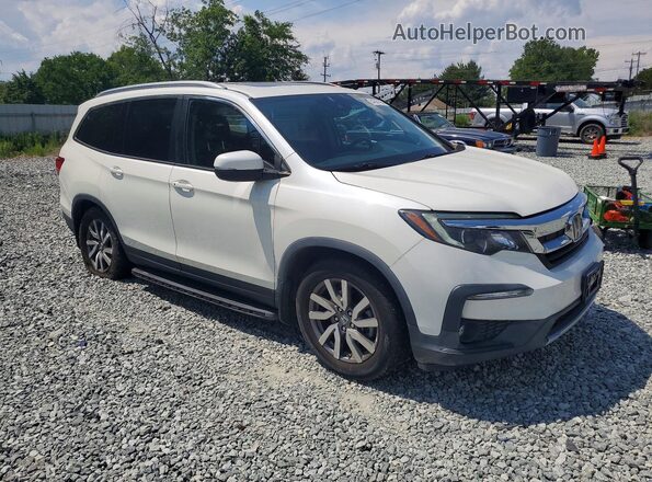 5FNYF5H50KB006626 2019 HONDA PILOT Белый Передняя правая четверть