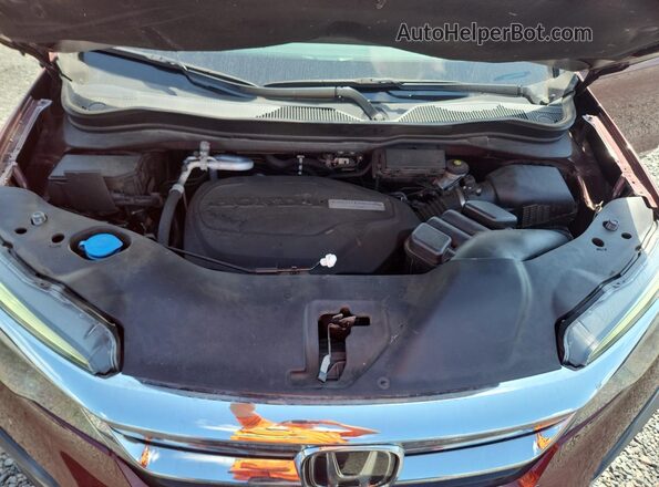 5FNYF5H50LB009172 2020 HONDA PILOT Red ძრავის განყოფილების ხედი