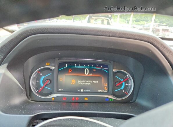 5FNYF5H52KB007258 2019 HONDA PILOT White Widok zestawu wskaźników