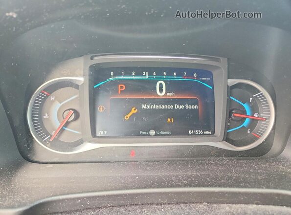 5FNYF5H54NB037771 2022 HONDA PILOT Gray Вид щитка приладів